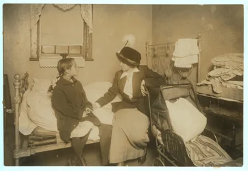 Enquêteur parlant avec Ida List, 124 Ridge Street, New York, 16 septembre 1913